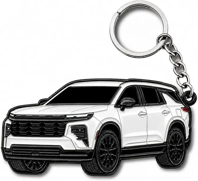 Traverse Tahoe Keychain – White SUV Key Ring, Stylish Car Accessory, Gift for Traverse Tahoe Owners & SUV Lovers