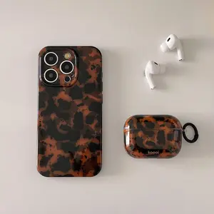 Vintage Amber Vein Pattern Earphone Case, Decorative Earphone Protector Cover, Earphone Protective Case Compatible with AirPods, Durable, Protection
