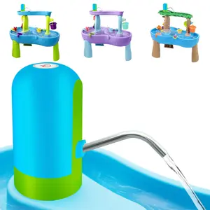 BASIC SUPPLY Ultimate Water Table Pump 3 Hours Non-Stop Fun Rechargeable Battery Powered for Toddlers Water Play Sand Table Toys Accessories Blue