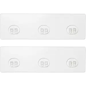 2 Pack Shower Caddy Adhesive for Replacement, Strong Transparent Adhesive for Shower Caddy Sticky Pads, No Drilling for Corner Shelf Basket, Bathroom Storage Shelves, Kitchen Racks and Soap Holder