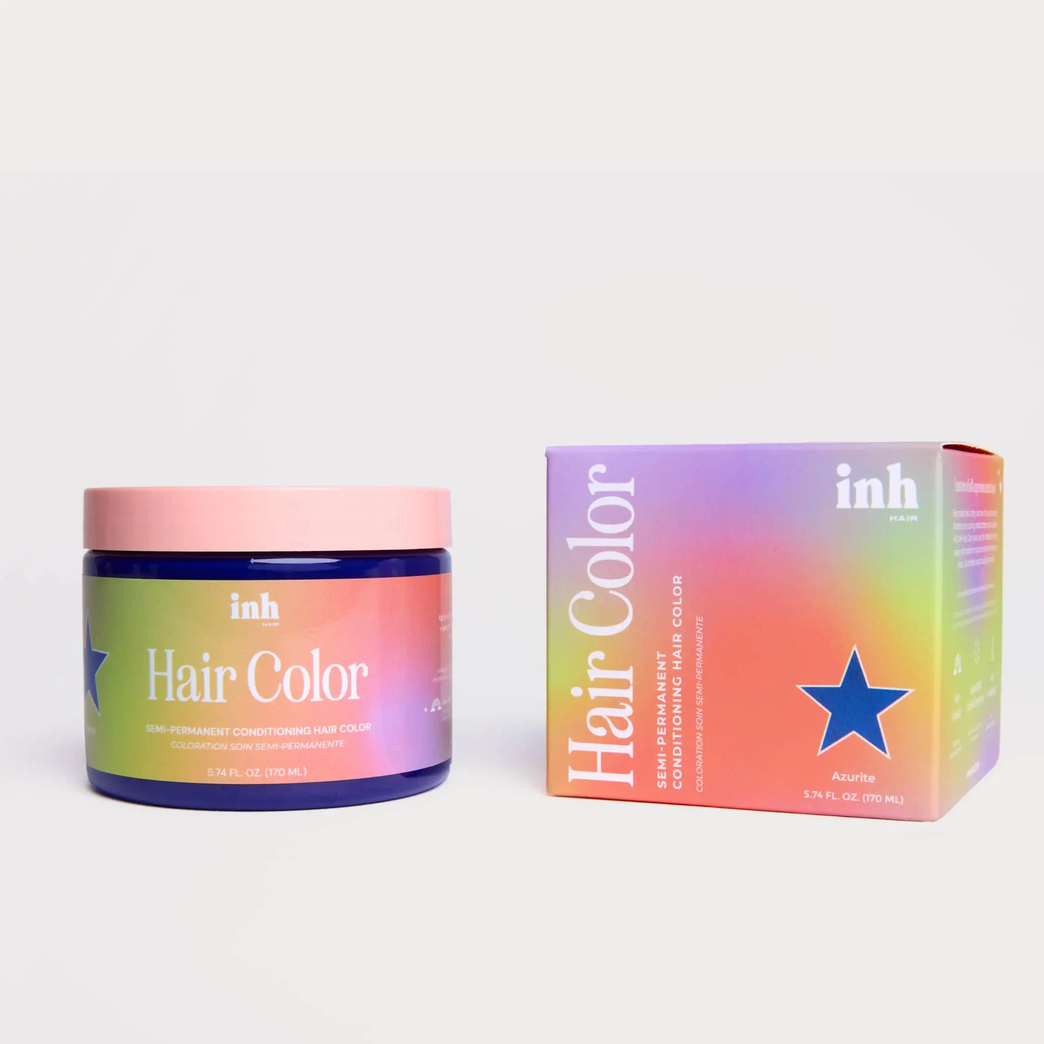 INH Hair Semi Permanent Hair Color Conditioner 6oz for All Hair Types and DIY At Home Use Vegan Color Depositing Treatment with Hydrating Damage Free Pigment and a Subtle Sweet Citrus Fragrance
