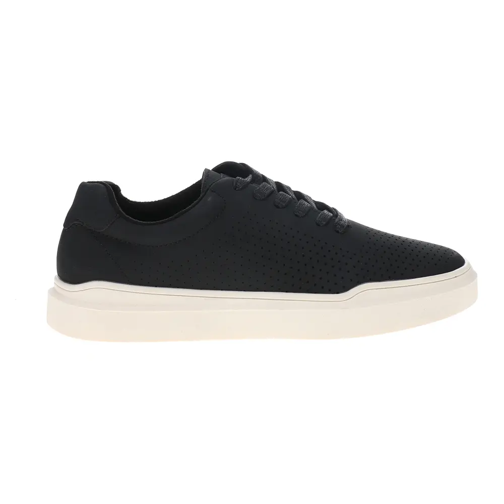 Rush by Gordon Rush Mens Perforated Lace Up Sneakers Shoes Casual - Black