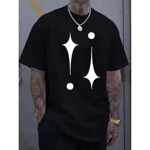 [Plus Size Men's T-Shirt] Comfortable Breathable Plus Size Men's Crew Neck Short-Sleeved T-Shirt | Simple And Fashionable Printed Casual Sports Top | Suitable for Spring And Summer Vacation And Leisure