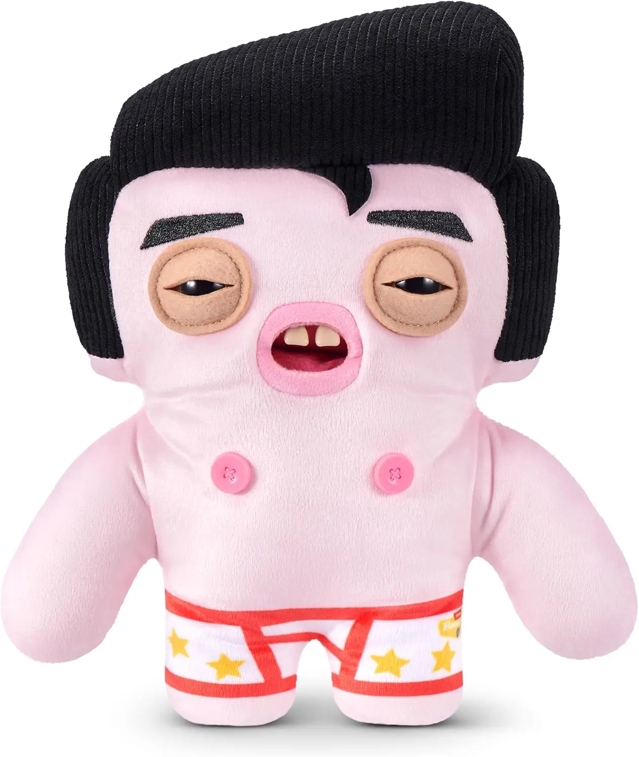 Fuggler Fugg Stars 9-Inch Plush Toy (Greazee) by ZURU – Funny Ugly Monster Stuffed Animal with Human-Like Teeth, Collectible Plush for Kids, Tweens, Teens, Adults & Plush Fans