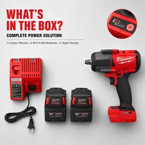 Milwaukee M18 1000Nm brushless high torque impact wrench kit – comes with battery & charger. Made for car/light truck tire swaps, suspension bolt jobs. #autorepair #mechanic ratchet