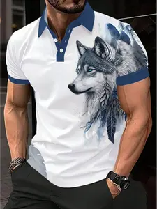 3D Digital Print Men'S Polo Shirt