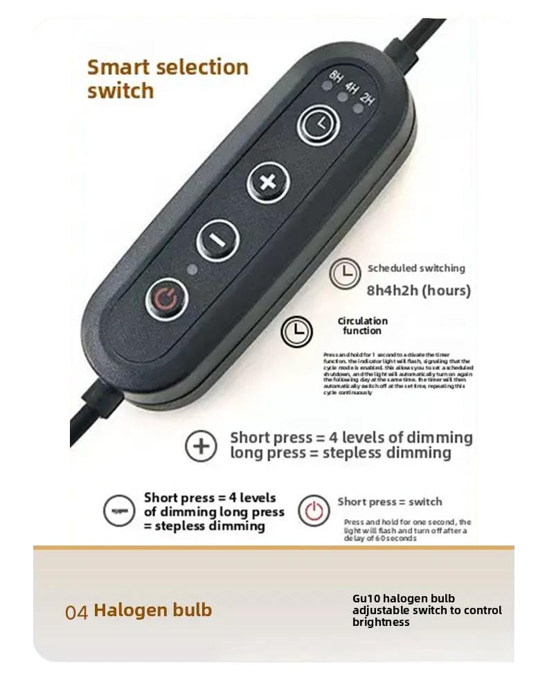 Candle Warmer Lamp Timer Function Dimmable Tulip Shaped Candle Warmer Light Height Adjustable Solid Wood Base Flameless Candle Melting Lamp For Bedroom Living Room