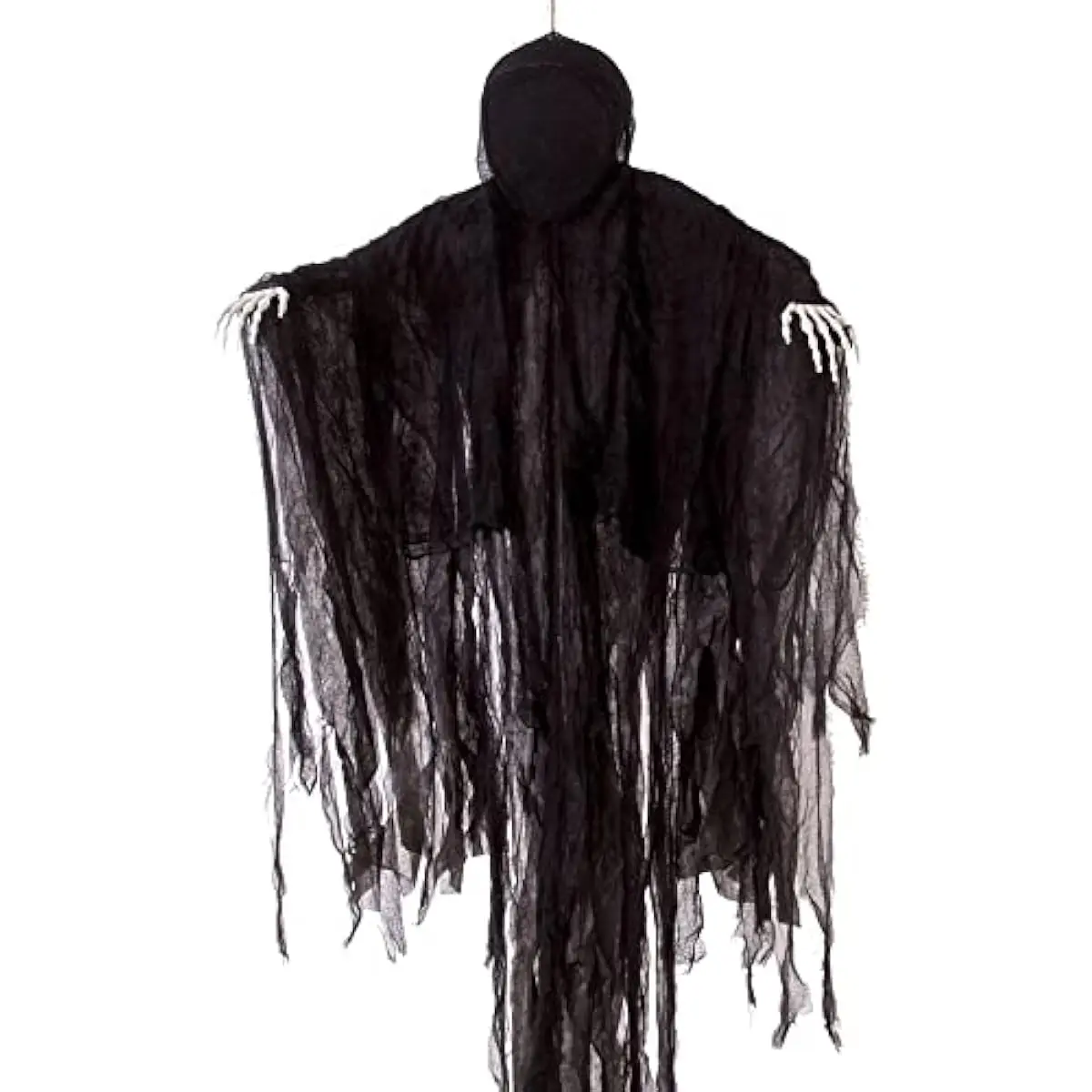 63 Halloween Decorations Outdoor Grim Reaper,Dark Faceless Hanging Ghost Decor in Black Horror Robe for Halloween Yard Tree Graveyard Hanging Decorations Haunted House Outside Decor