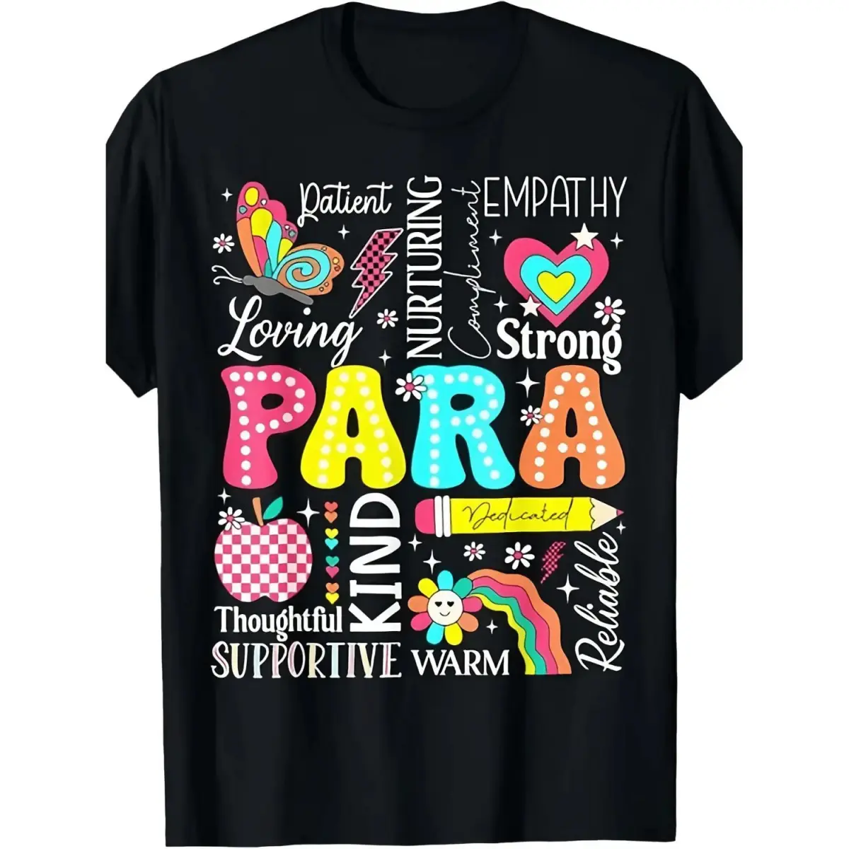 Men's Casual Graphic T-Shirt - Short-Sleeve Round Neck, Breathable Cotton, Everyday Fit Top for Paraprofessionals (Teacher Appreciation)