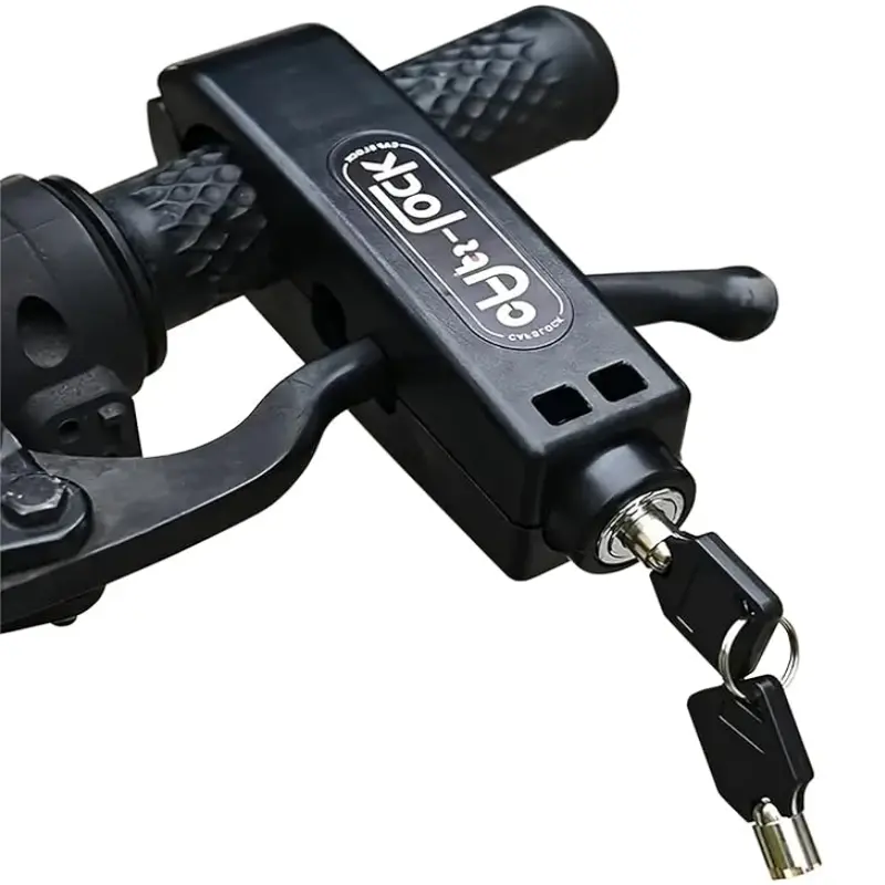 ABS Portable Anti-Theft Bike & Motorcycle Lock, Motorcycle Bicycle Lock, Secure Lock and Key, Mechanical Knob Control, Includes 2 Keys, Durable Design, Easy Installation, Motorcycle Accessories