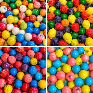 Nostalgic Seedling, Splat, Lightning Bolt, Fancy Fruits, Hot Cinnamon & Watermelon Gumballs - 1980's Candy Sweet Fruit - Exciting Flavors & Fillings