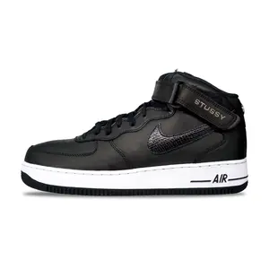 nike Air Force 1 Mid x Stussy Black Snakeskin 2022 (DJ7840-001) Size 5-14