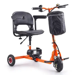 【Summervibes】VEVOR Foldable 3 Wheel Mobility Scooter for Seniors, Portable Electric Powered Mobility Scooter with 12 Mile Long Range, All Terrain Travel Wheelchair with 48V Lithium-ion Battery, Max Support 330LBS