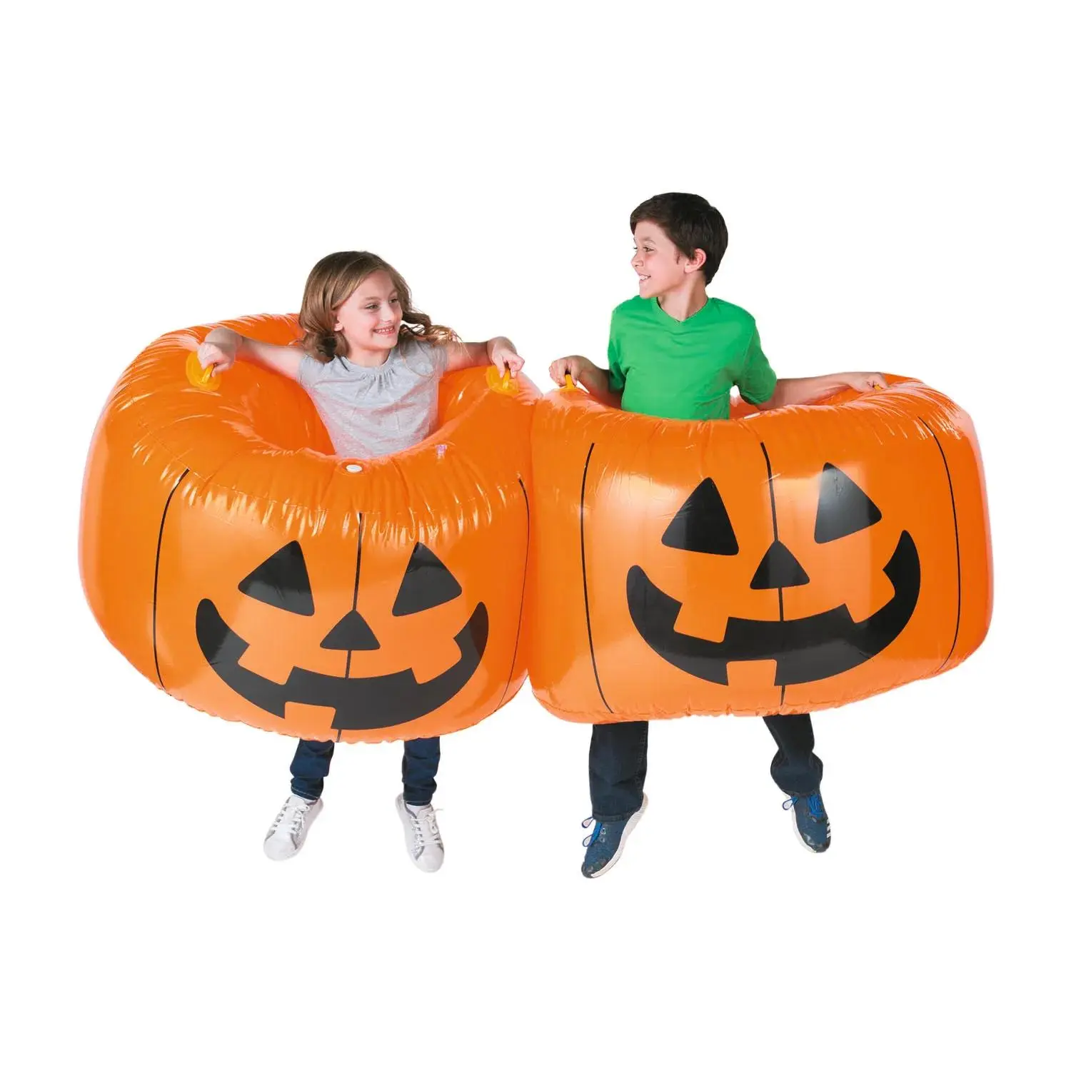 40" x 22"  Bright Orange 2-Pc. Pumpkin Inflatable Body Bopper Set