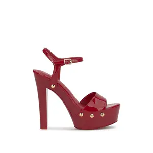 Calenta Studded Platform in Red Muse