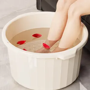 Home Use Women's Foot Spa Tub 2025 Upgrade - Thickened & Deepened Plastic Foot Bath Basin Anti-Slip Massage Foot Soaking Tub Basin Container