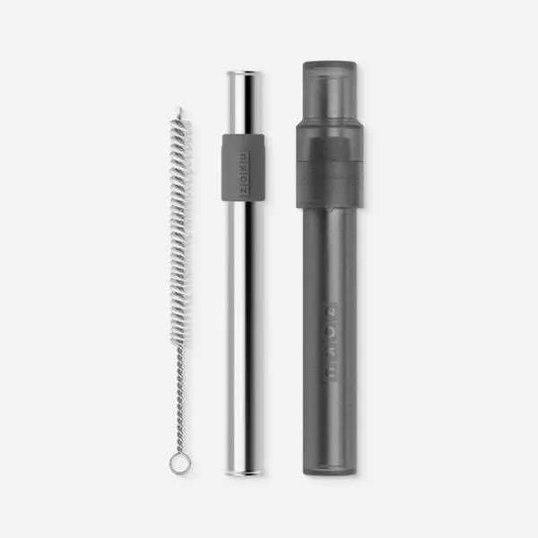Jumbo Pocket Straw - Charcoal