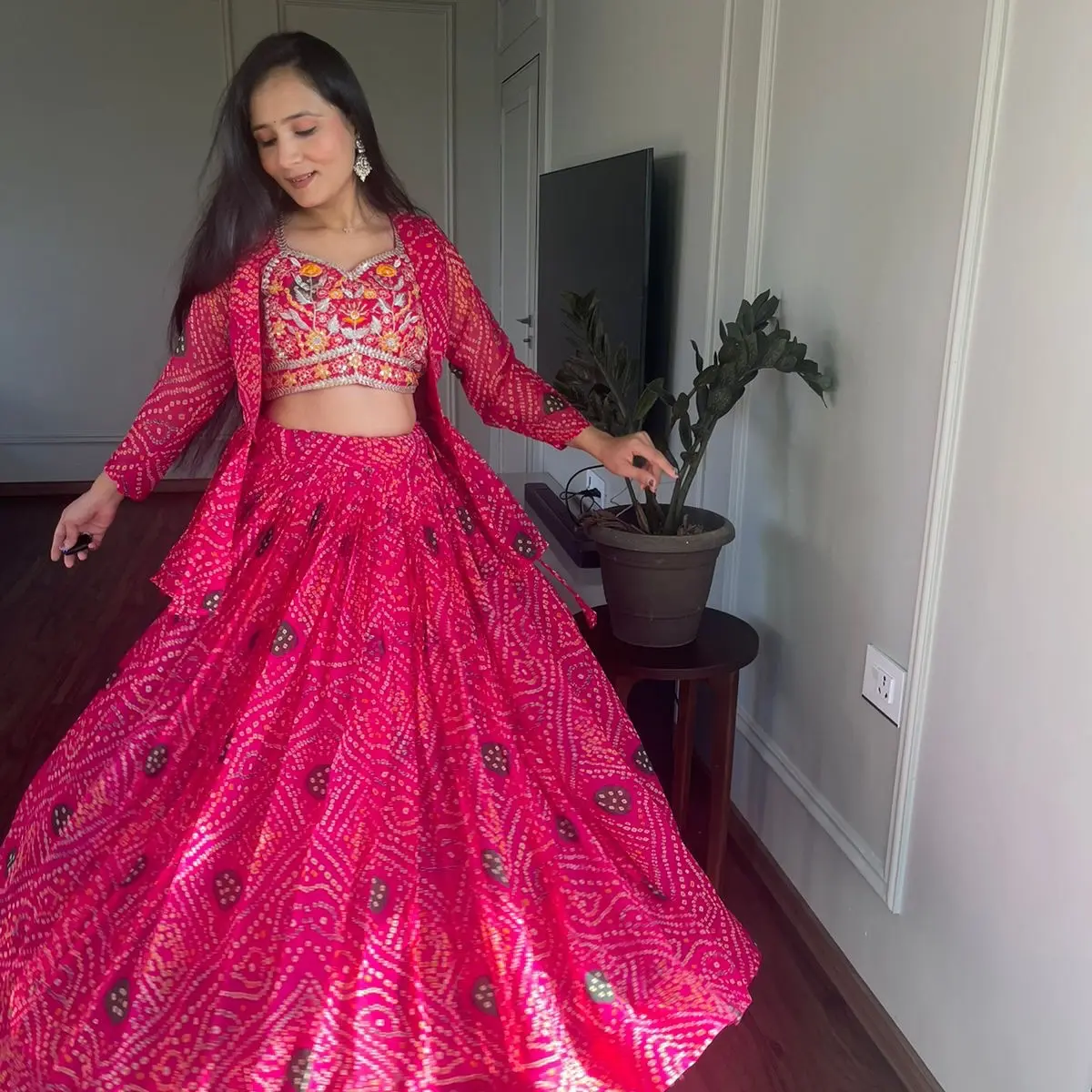 Women's Pink Bhandhni Skirt - Perfect for Any Occasion - Womenswear, Bottom