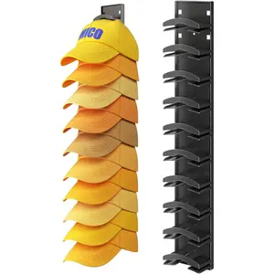 Multi-layer wall-mounted hat racks, each holding up to 10 hats. Hanging hat rack for wardrobe doors and wall decorations.