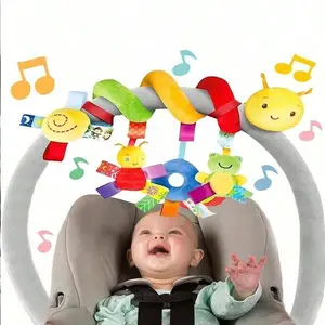 Baby Stroller Toy for Newborns, Plush Hanging Rattle Sensory Toy, Ideal Gift for Boys and Girls, Baby Shower, Christmas Birthday Present