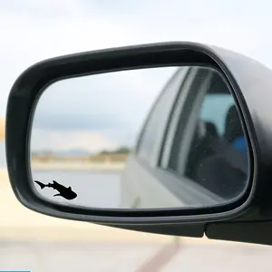 Vintage Baby Whale Shark Sticker, Unique Design Car Rearview Mirror, Beach and Ocean Themed Vinyl Sticker, Self-Adhesive, Glossy Finish, Perfect for Ocean Lovers, Shark, Sticker For Cars, Decal For Cars, Car Decals