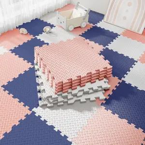 EVA Foam Interlocking Floor Mat, 30x30x2.5cm (12"x12"x0.98") Extra Thick Exercise Tiles, Non-Slip Baby Play Mat, Safe Kids Puzzle Flooring, Eco-Friendly Yoga & Gym Crawling Pad, Non Slip Rugs