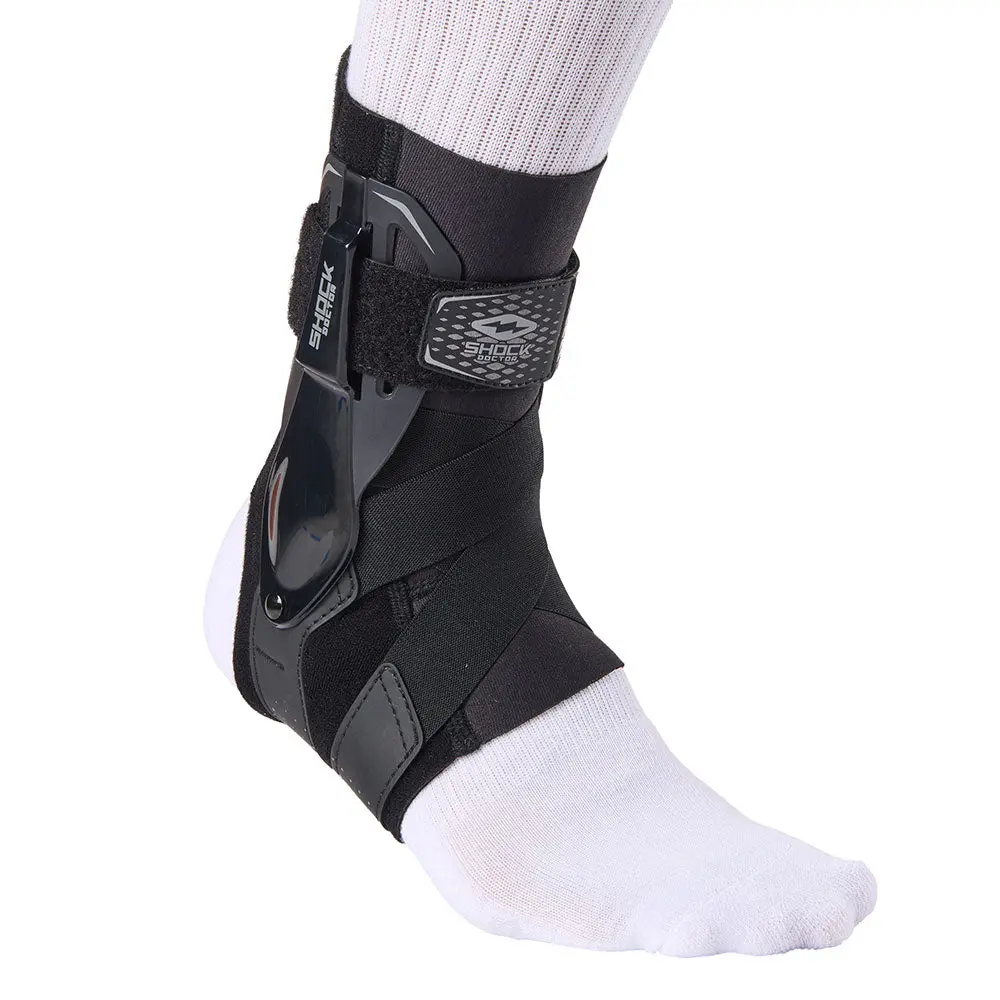 Shock Doctor Sports Ankle Brace with Molded Support Guards and Cross Straps Healthcare Tool Shock Doctor Sports Ankle Brace with Molded Support Guards and Cross Straps Healthcare Tool