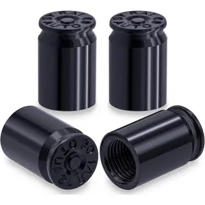 4PCS Bullet Shell Tire Valve Stem Caps, Aluminum Alloy Car Air Stem Cap, Universal Dustproof Tire Valve Stem Covers for Cars, SUV, Trucks, Bikes, Motorcycles, Bicycles