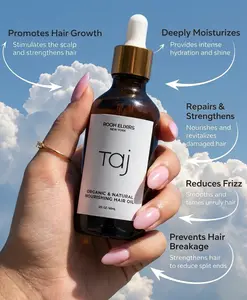 Taj Nourishing Hair Oil is a crafted blend of 19 powerful organic and natural oils