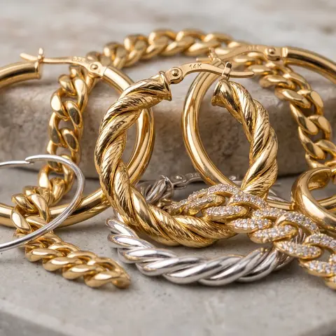 Women's & Men's Fashionable Jewelry Set - Gold/Silver Earrings, Hand-Picked Statement Dangles or Classic Studs, Live Stream Exclusive, Sparkly Embellishments, Bejeweled Style, Daily Elegance, 1 Pair