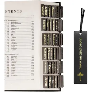 Bible Tabs for Women and Men,75 Large Print Bible Tabs & 1 Bookmark, Laminated Bible Book Tabs for Study Bible, Easy Navigation, Easy-to-Read Sans Serif Type