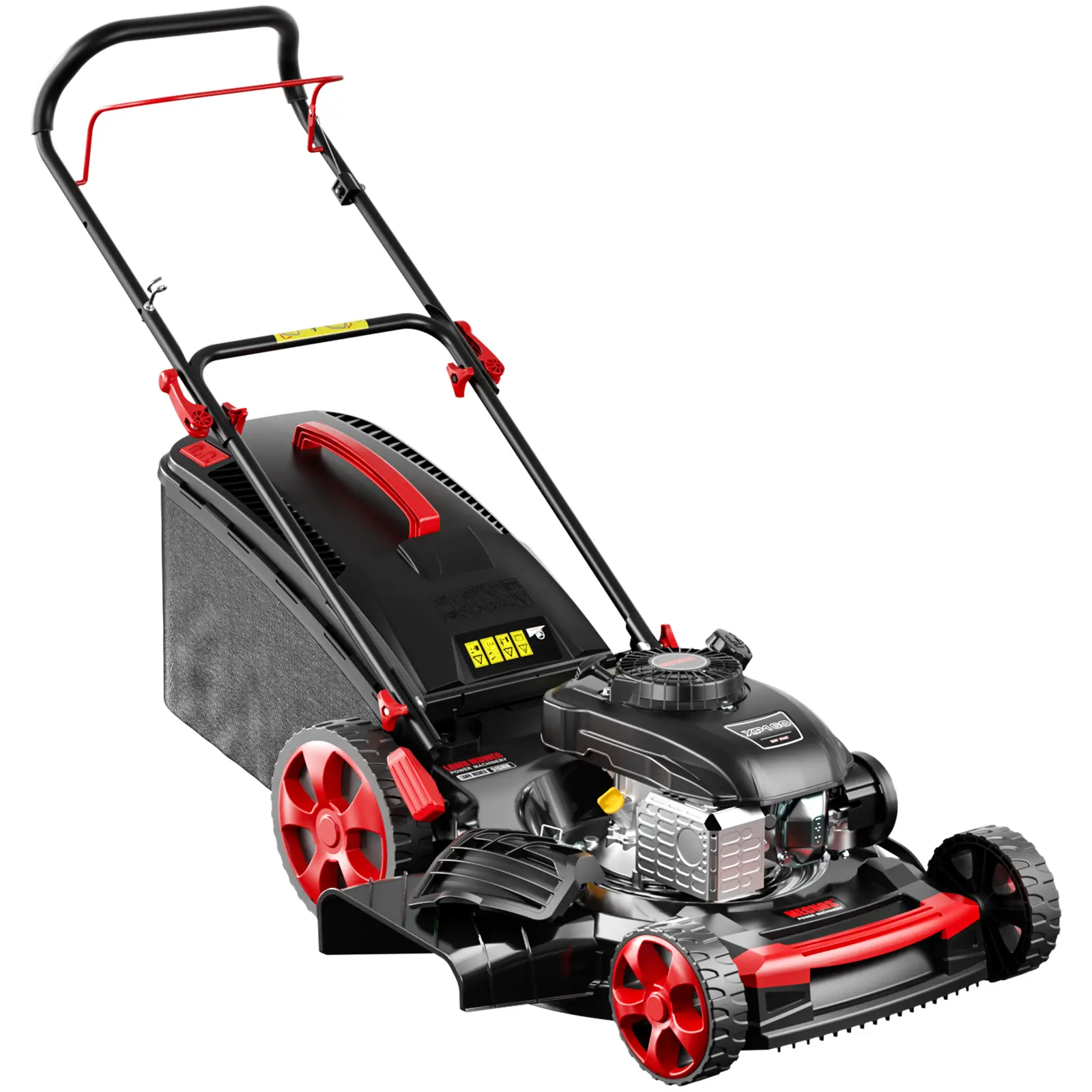 21-Inch Gas Powered Lawn Mower - 201cc 4-Cycle Engine Self Propelled Walk Behind Lawnmower Gas, 3-in-1 Function, 3-Position Height Adjustment, Steel Blade