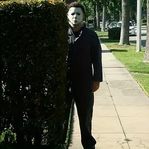 Michael Myers Halloween One-piece horror costume Adult navy blue overalls for menTikTokShopBlackFriday