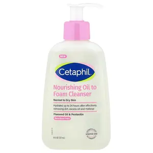 Cetaphil Nourishing Oil to Foam Cleanser, Normal to Dry Skin, 8 fl oz (237 ml)