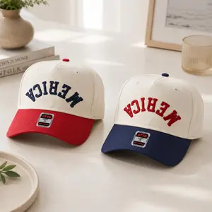Merica Up Side Down 2 Color Embroidered Trucker Hat Baseball Hat Summer Hat Funny Trendy, Patriotic Hat, 4th of July Hat, Unisex Hat
