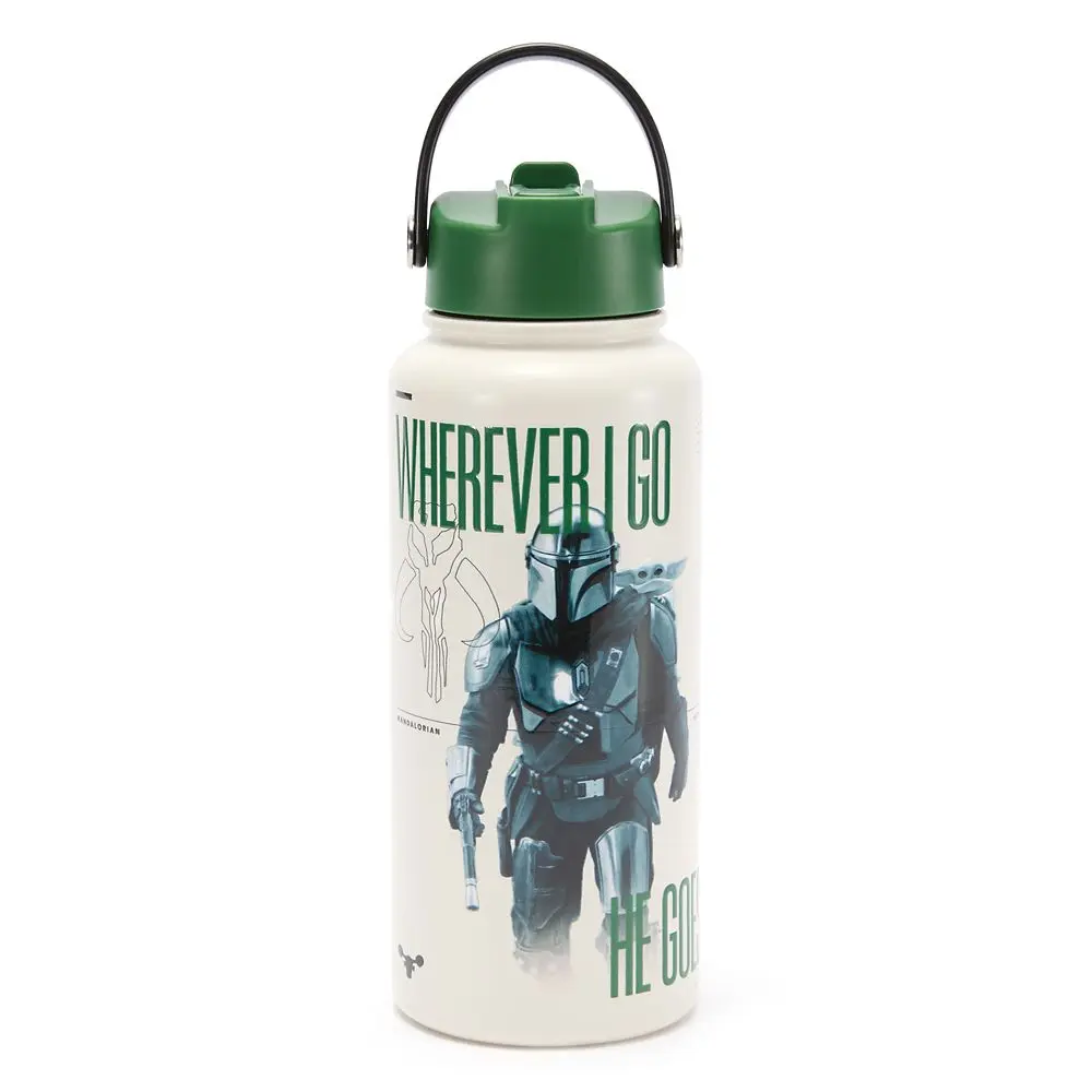 Disney Store The Mandalorian and Grogu 33 oz. Stainless Steel Water Bottle with Built-In Straw – Star Wars Disney Store The Mandalorian and Grogu 33 oz. Stainless Steel Water Bottle with Built-In Straw – Star Wars