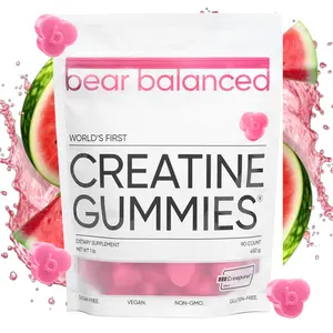 Bear Balanced Creatine Gummies (Watermelon Burst) - World's First Creatine Gummies - Bear Balanced | Strength Focus Energy | Creatine Monohydrate Supplement for Men & Women | Creapure