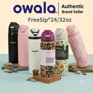 Owala FreeSip Water Bottle 30oz 32oz Insulated Stainless Steel Tumbler with Straw Leakproof Sports Travel Bottle
