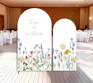15-day Delivery Love in Bloom Wildflower Arch Backdrop Cover Stand Bridal Shower Wedding Floral Bride Party Spring Pink Decor