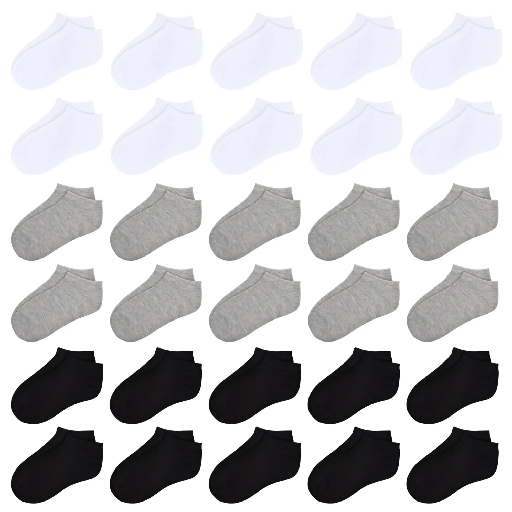 TPHON Toddler Socks 30 Pairs Kids Low Cut Socks for Boys Girls 1-14 Years Old Baby Children No Show Ankle Socks Set soft comfy sock newborn infant kid sock Black Tights