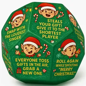 The lively exchange party game dice, gift exchange family game, Christmas stockings gift exchange dice game is for children and adults, and gift exchange dice are holiday party supplies for family and friends