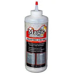 Concrete Magic Crack Filler 2 lb. Bottle - Ultimate Solution for Concrete and Masonry Cracks - Easy Application to Keep Surfaces Strong and Lasting!! Professional Look