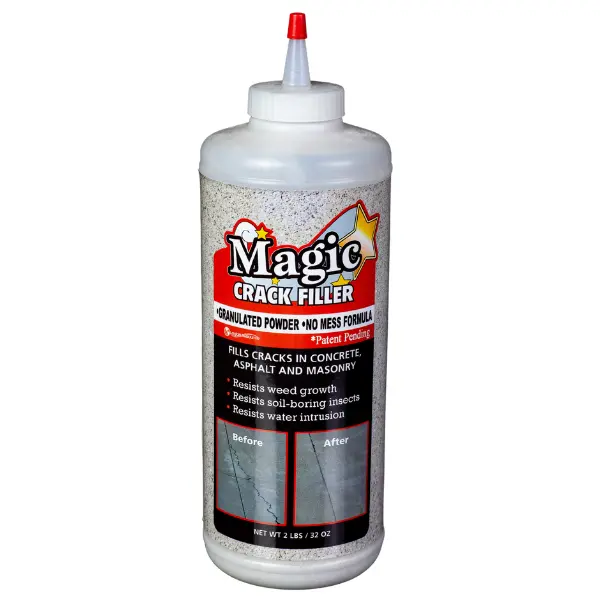 Concrete Magic Crack Filler 2.5 lb. Bottle - Ultimate Solution for Concrete and Masonry Cracks - Easy Application to Keep Surfaces Strong and Lasting!