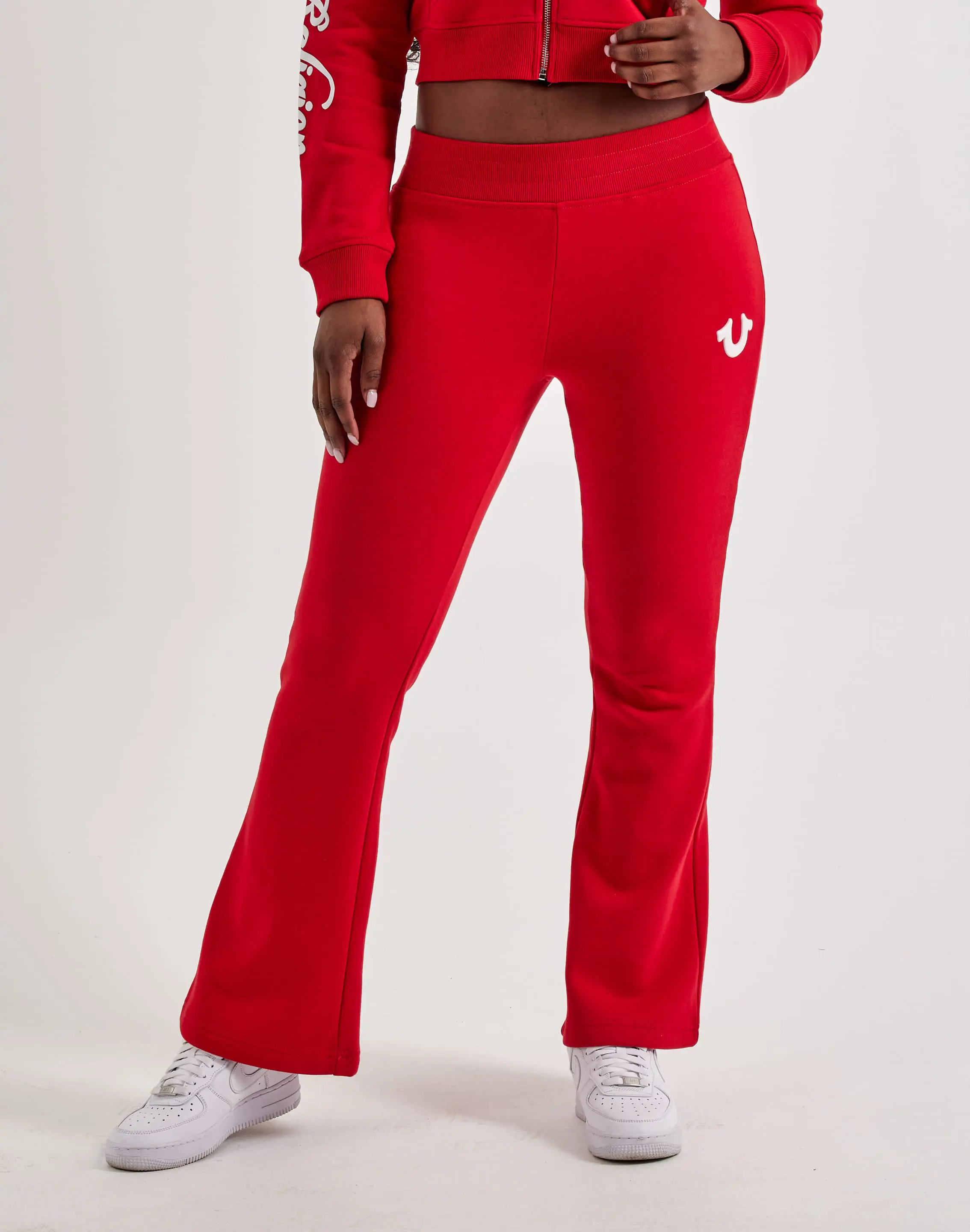 Womens True Religion Mid-Rise Bootcut Fleece Sweatpants