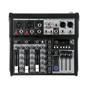 Professional DJ Audio Mixer (4/7 Channels Optional) | Supports USB, MP3, and Computer Inputs, Features 16 Built-in Preset Sound Effects with DSP Technology, Efficiently Adapts to Streaming Recording Scenarios in DJ Studios, Alloy Construction