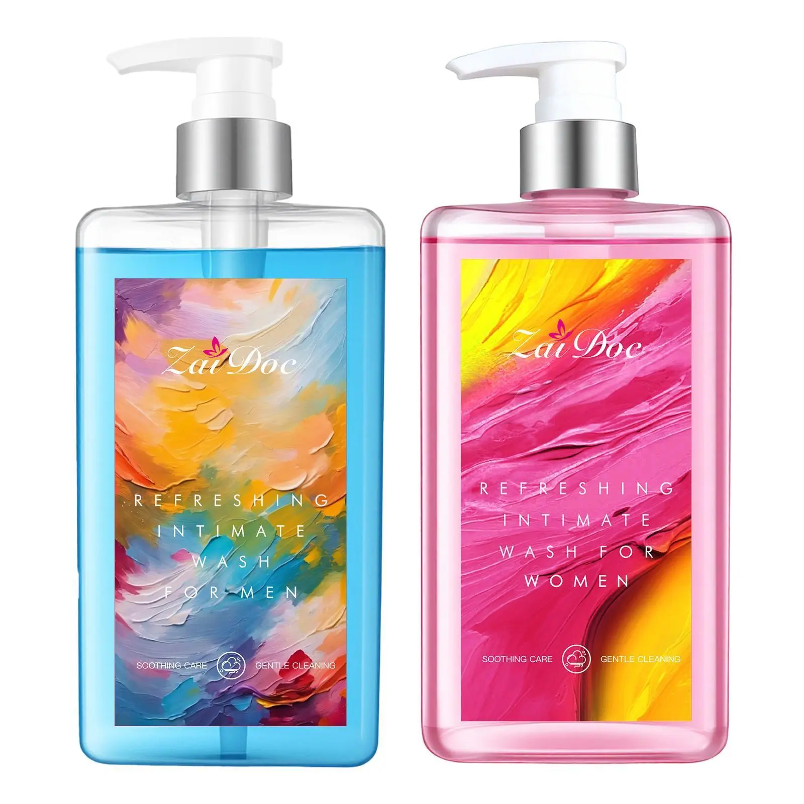 ZaiDoc Gentle Intimate Wash, Daily Plant-Based pH-Balanced Solution with Plant Extracts, Soothing Non-Toxic Antibacterial Deodorizing Moisturizing Cleanser for Women & Men (pH-Balance Intimate Washes & Wipes Category), Non-Toxic Intimate Washes & Wipes