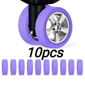 Travel Case Wheel Protector (10pcs) Anti-scratch Wheel Cover Universal Wheel Protector for Travel Case Suitcase,Handbag,Backpack,Covers for 2-2.6 inches 8-Spinner Wheels,Durable,Wear-Resistant,Anti-Noise Wheel Covers for Luggage,Suitcases or Office Chair