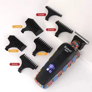Kemei Hair Trimmer Set Men Professional Hair Clipper Electric Beard Razor 0mm T-blade Hair Cutting Machine Haircut Shaver Cordless Hair Clipper KM-MAX5090