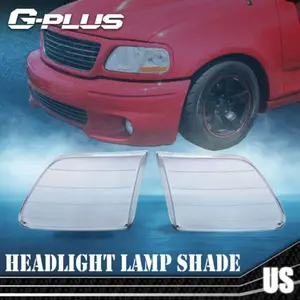 Fit For 97-04 Ford F150 Expedition Clear Headlight Replacement Lens G-PLUS