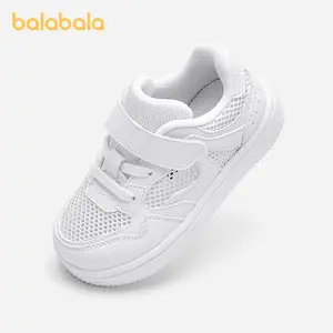 Balabala Kids Classic Breathable Mesh Sneakers Lightweight Casual Walking Shoes with Secure Hook-And-Loop Closure for Comfort & Safety